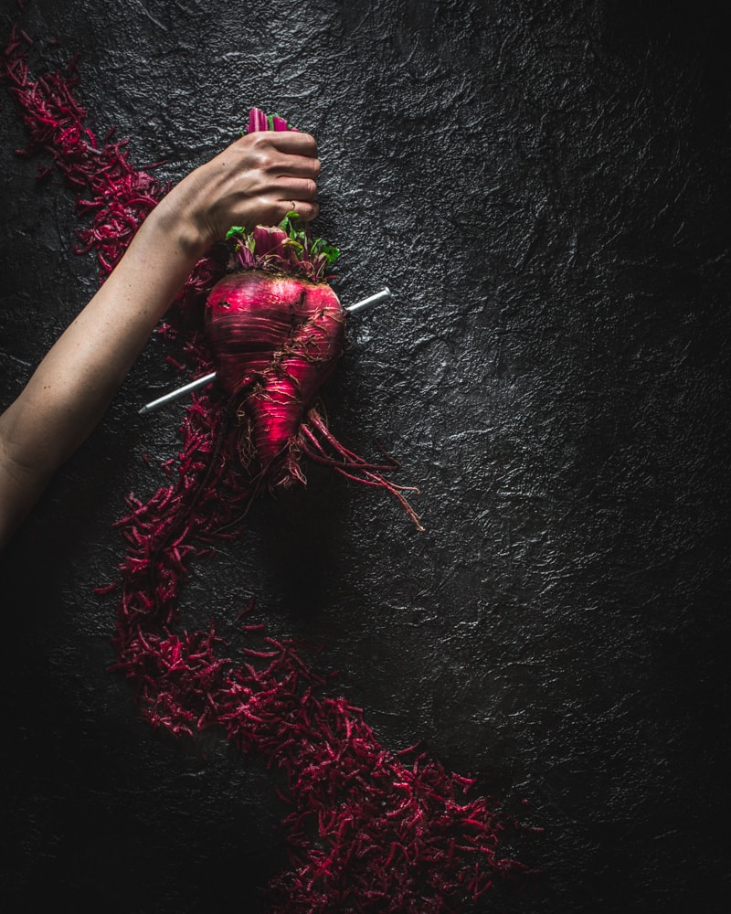 Heart shaped beetroot with nine inch nail